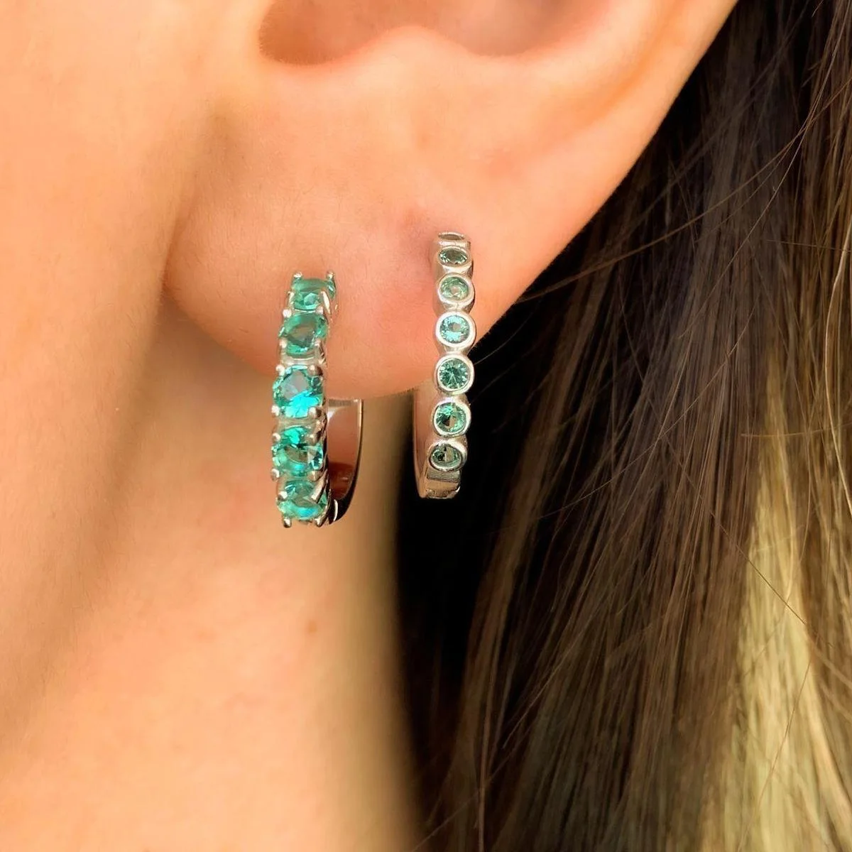 Emerald Hoops