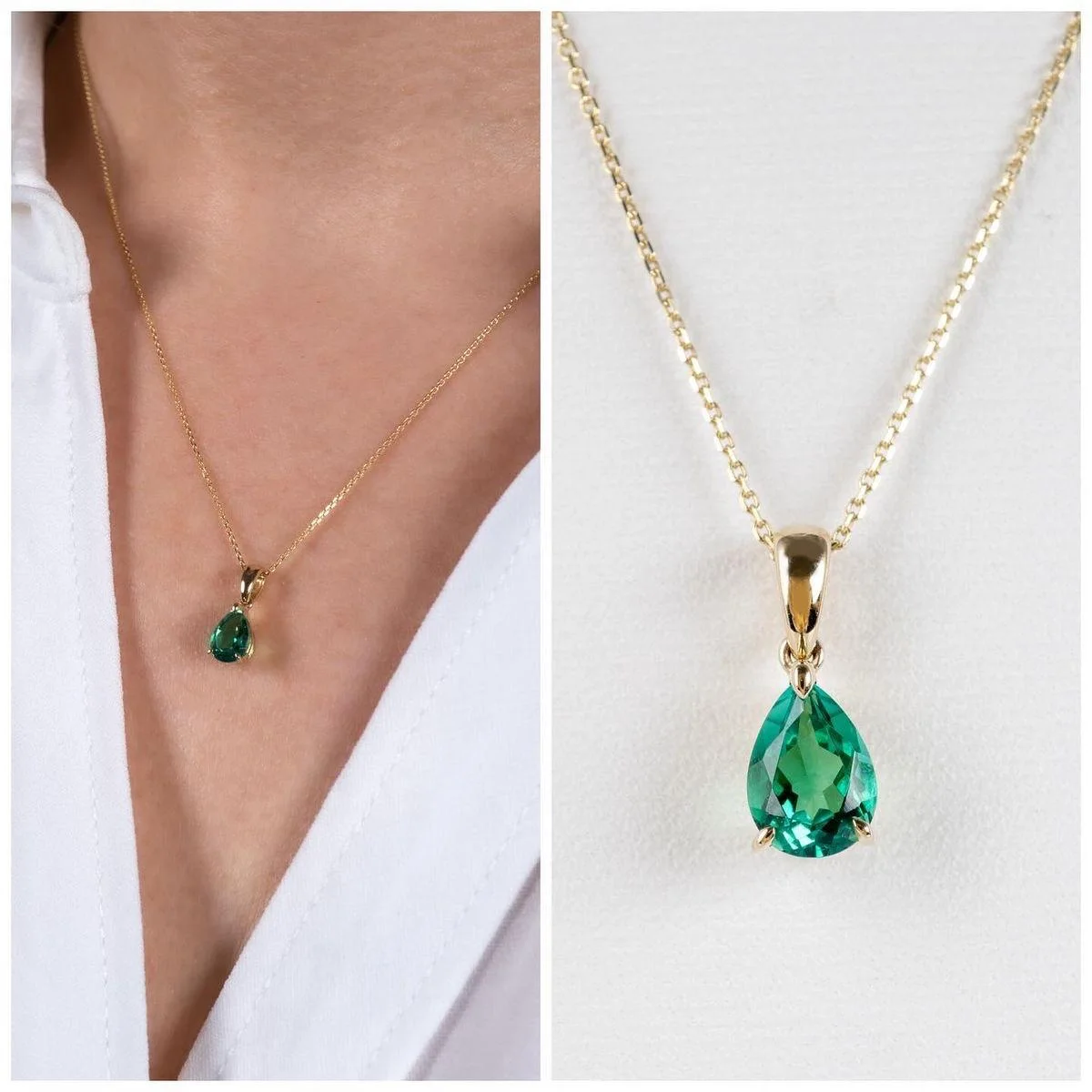 Gold and sapphire pendant